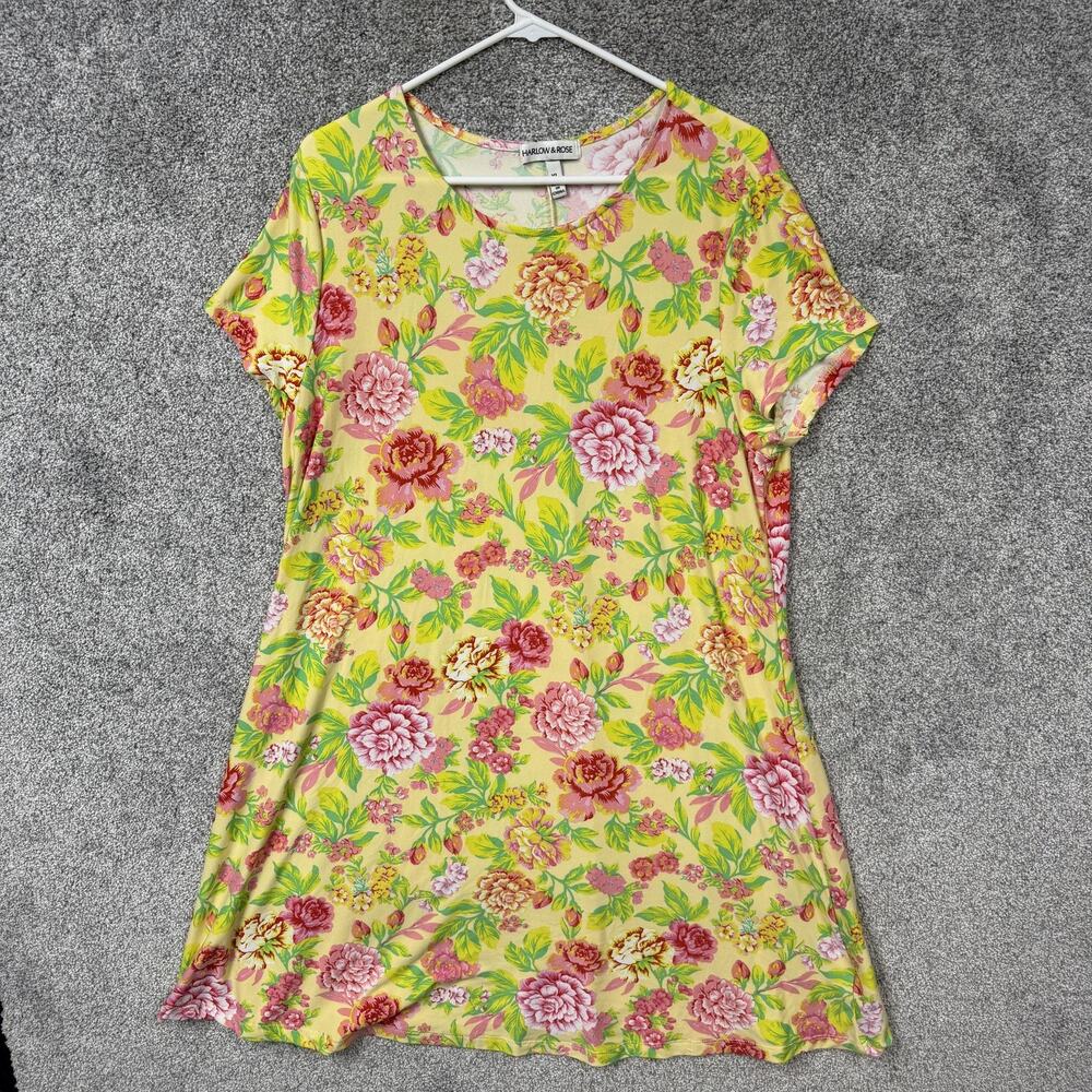 Harlow & Rose Swing Dress XL Floral Cottagecore Garden Party Romantic Feminine
